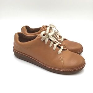 Clarks Artisan Amberlee Crest leather oxford lace up casual trainers tan 8 M